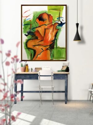 Harmony in Abstract Motion – Abstract Framed Painting