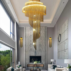 Contemporary Classic Designer Room Decoration Pendant Lights Led Chandelier Tassel Modern Ceiling Luxury Circle Home Gold Silver