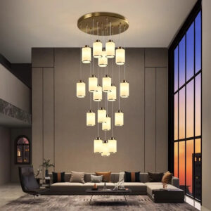 Modern ring stairs led lights pendant light lamps for living room led Chandeliers for dining room hanging light indoor lighting