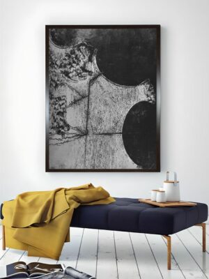 “Grey Bird’s-Eye View of the Coast of Italy Painting Wall Art”