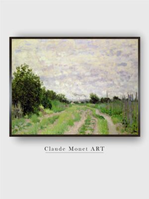 “Green  Lavender Landscape Canvas Painting  Wall Art”