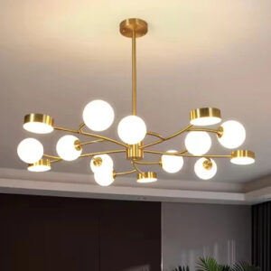 Scandinavian living room dining room pendant lamp creative personality bedroom study room molecular chandelier