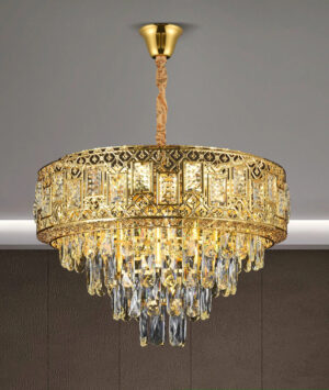 Crystal Gold Chandelier Elegant Ceiling Lighting-Chandeliers & Pendant Lights