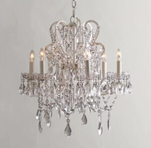 Wedding Silver Theresa Crystal Chandelier Pendant Lights Premium Vintage Candlestick Chandelier