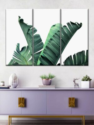 “Thick Banana Leaves Printed Framed Wall Art”